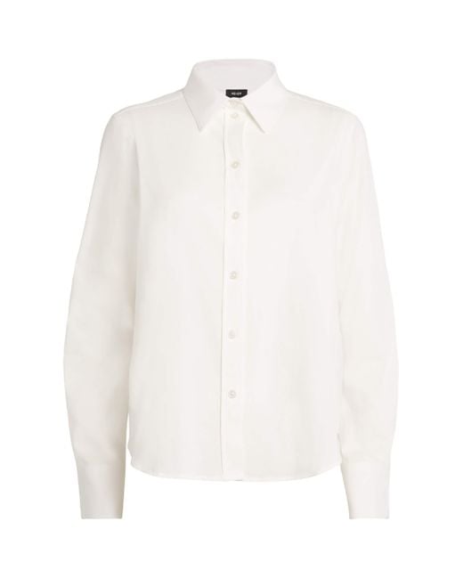 ME+EM White Cotton Travel Layering Shirt
