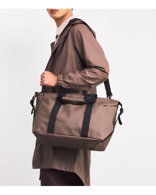 Rains Brown Small Waterproof Hilo Weekend Bag for men