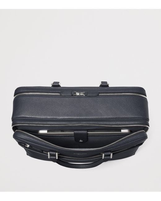 Aspinal Black Leather 48 Hour Mount Street Travel Bag
