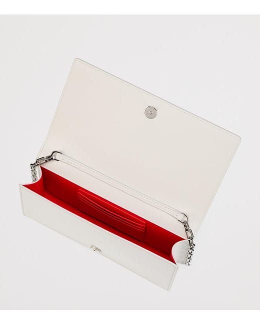 Christian Louboutin Gray Bettina Nappa Leather Clutch Bag