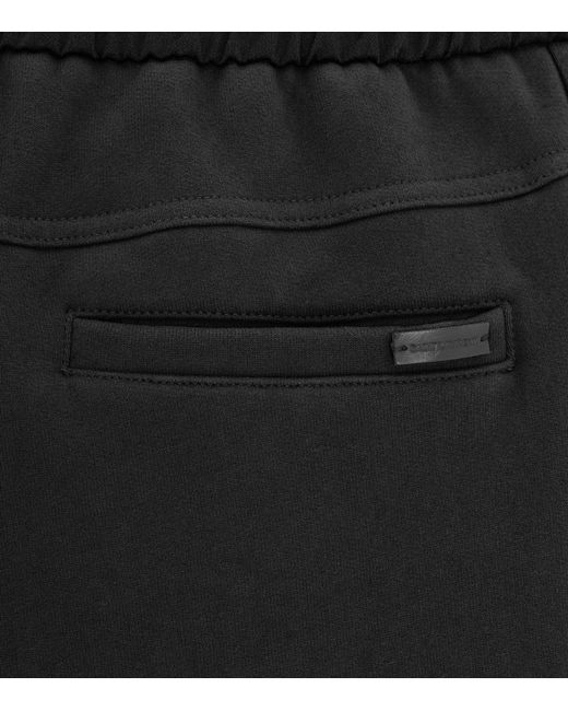 Saint Laurent Black Cotton Embroidered Logo Sweatpants for men