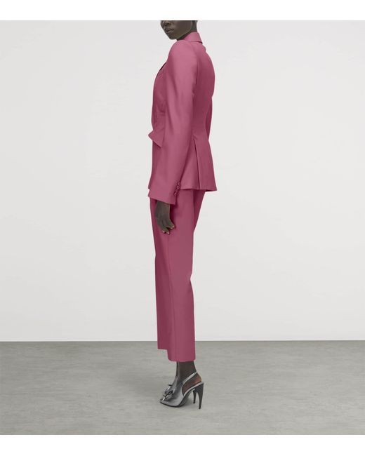 McQueen Purple Wool Single-Breasted Jacket