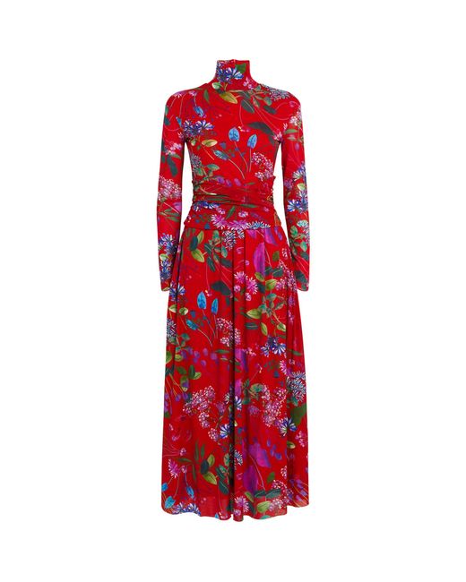 MAX&Co. Red Floral Midi Dress