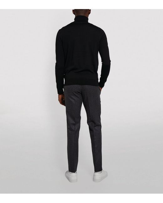Sandro Black Wool Rollneck Sweater for men