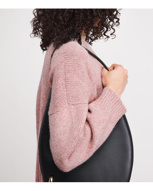 Johnstons Pink Cashmere-Cotton Slouch Cardigan