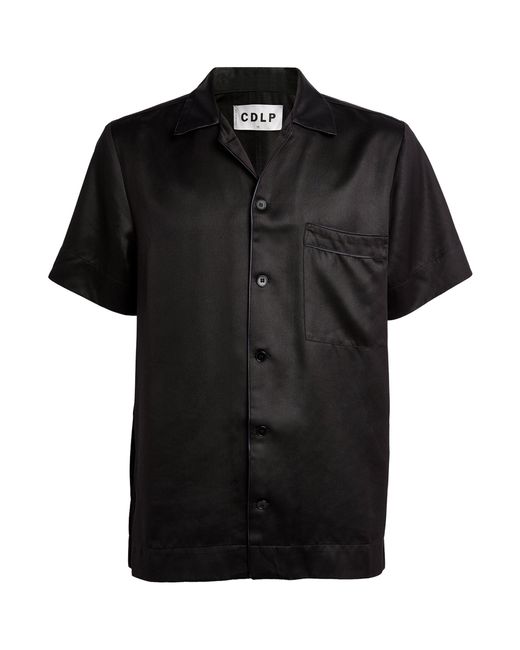 CDLP Black Satin Lounge Shirt for men
