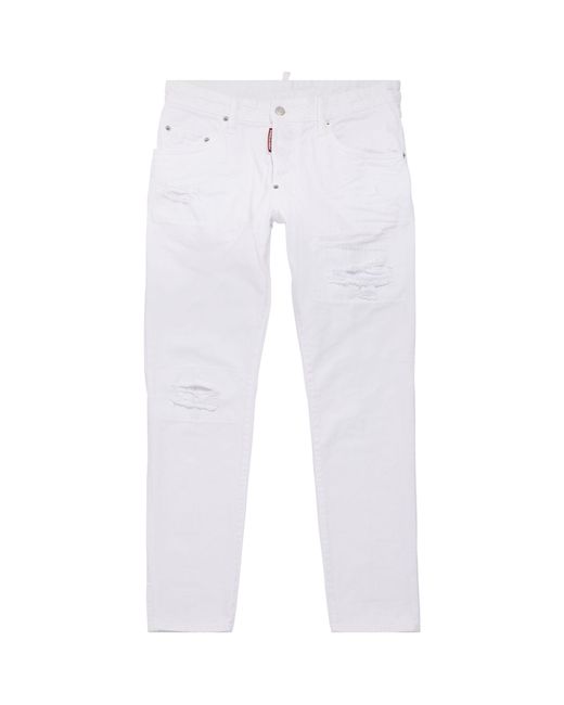 DSquared² White Bull Skater Jeans for men