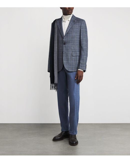 Pal Zileri Blue Wool-Blend Blazer for men