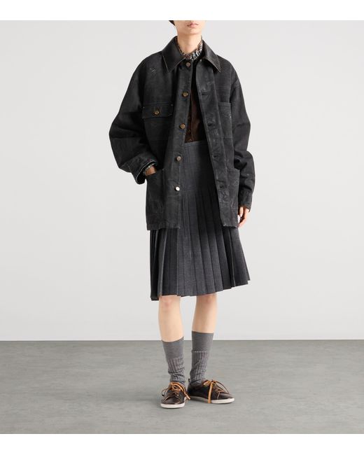 Prada Black Canvas Oversized Jacket