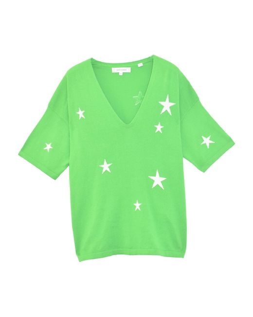 Chinti & Parker Green Cotton Star Print T-shirt