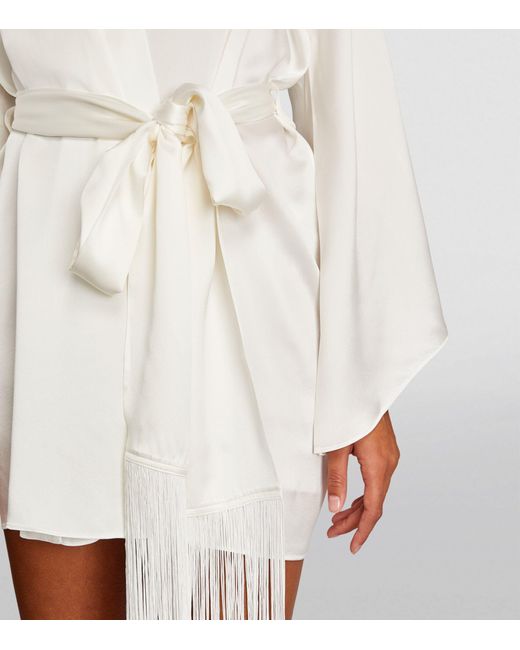 Kiki de Montparnasse White Fringed Kimono Robe