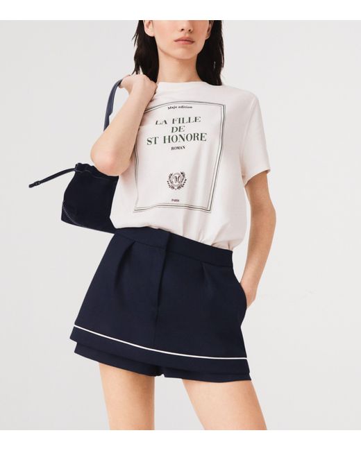 Maje Blue Pleated Skort
