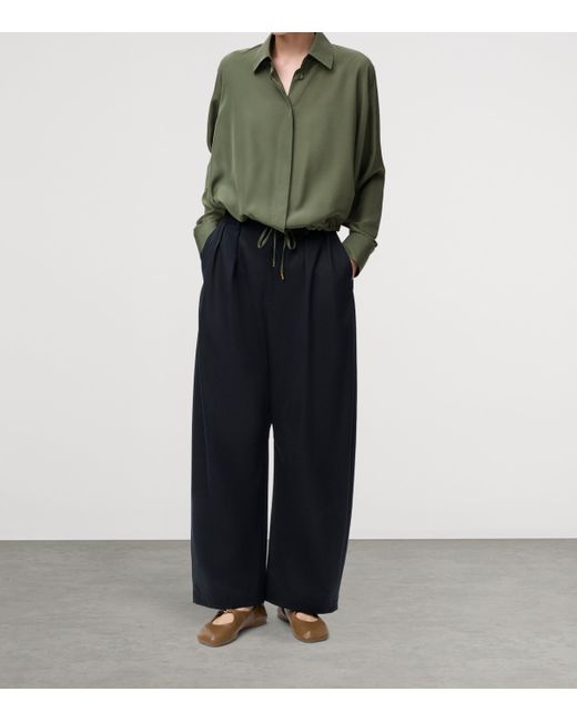 Loewe Green Silk Balloon Shirt