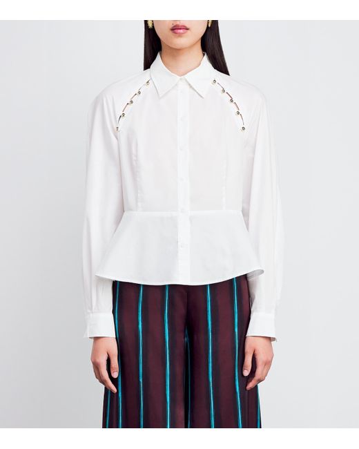 Claudie Pierlot White Cotton Poplin Shirt