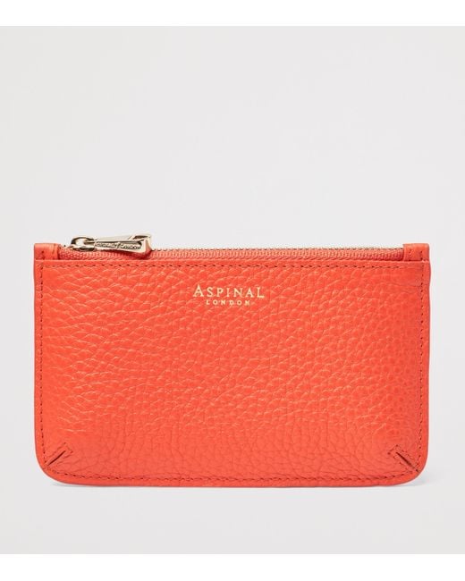 Aspinal Red Leather Ella Card Holder