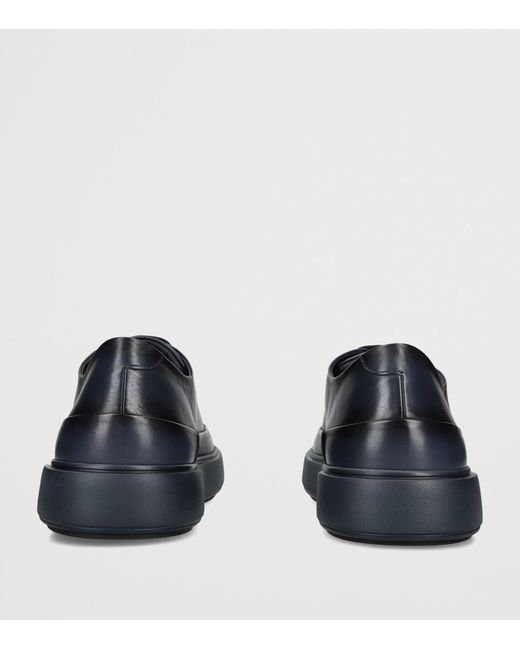 Officine Creative Blue Leather Release Sneakers for men