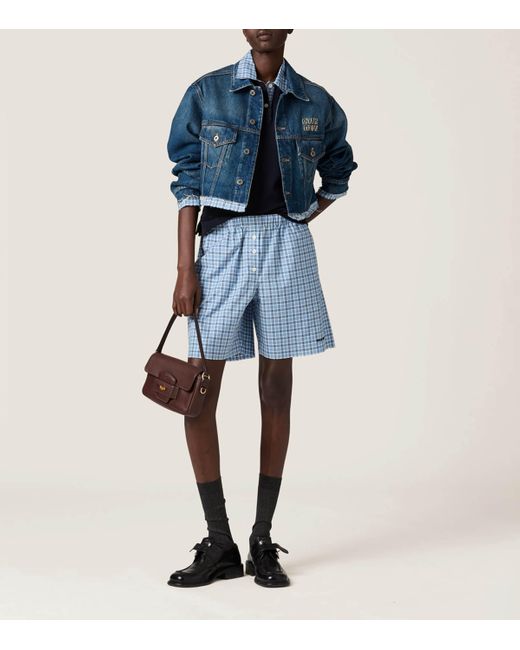 Miu Miu Blue Washed Denim Jacket