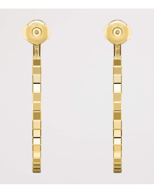 Chopard Metallic Ice Cube Hoop Earrings