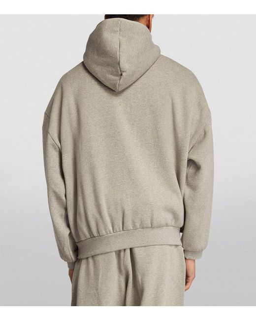 Fear Of God Gray Logo-patch Hoodie for men