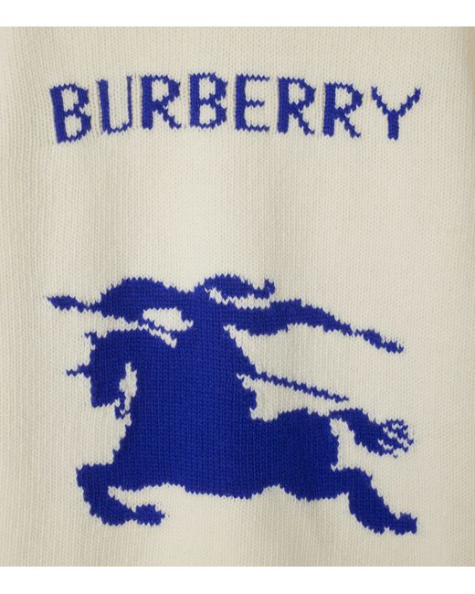 Burberry White Wool-Cashmere Ekd Sweater
