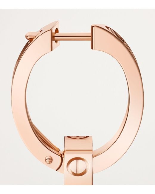 Cartier Natural Rose Gold Love Double Hoop Earrings
