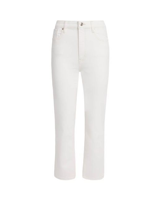 FRAME White The Pencil Crop Jeans