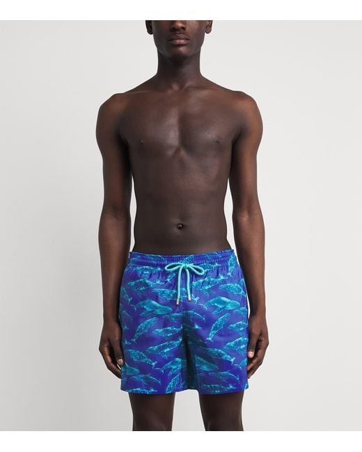 Vilebrequin Blue Whale Print Mahina Swim Shorts for men