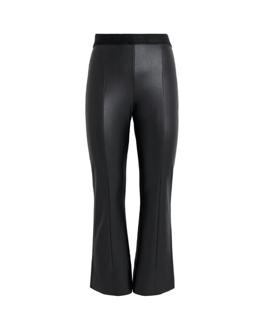 Wolford Black Faux Leather Jenna Cropped Trousers