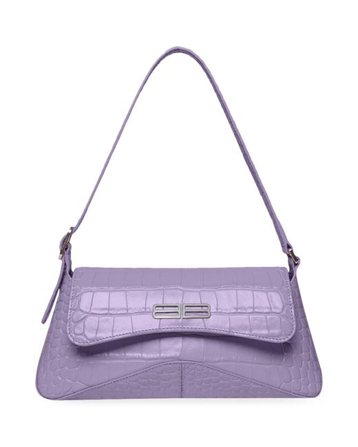 Balenciaga Leather Xx Flap Shoulder Bag in Purple | Lyst UK