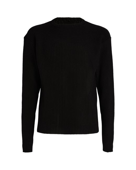 Rick Owens Black Cotton Maglia Biker Sweater for men