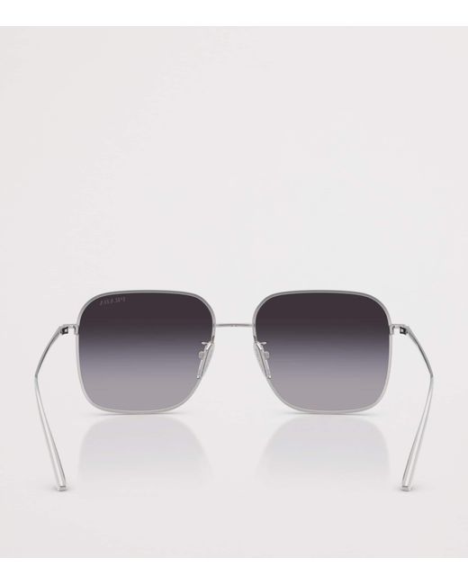 Prada Purple Metal Square Sunglasses