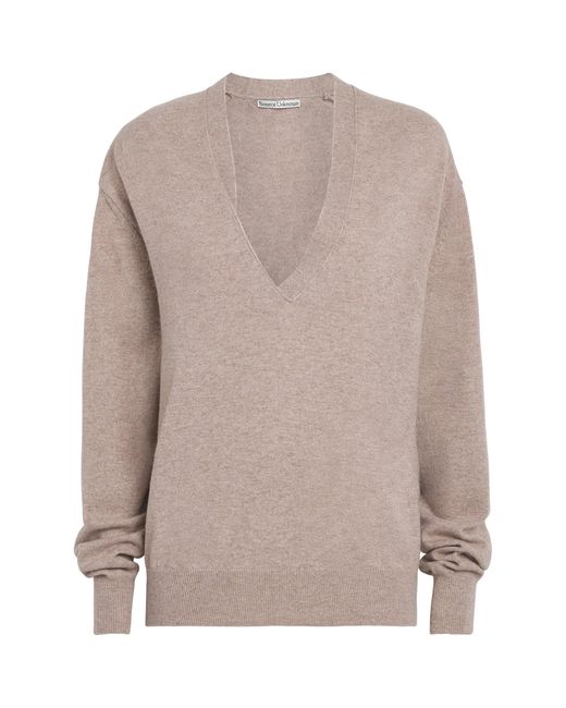 Source Unknown Brown Cashmere-Wool Half-Twist Byrone Sweater