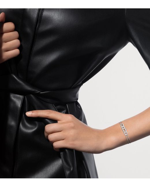 Messika White And Diamond Move Classique Pavé Bracelet