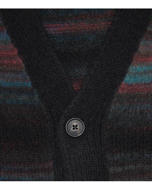 Paul Smith Black Wool-Blend Stripe Cardigan for men