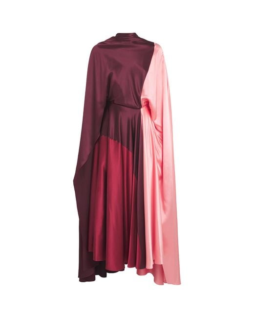 Roksanda Red Silk Satin Andromeda Maxi Dress