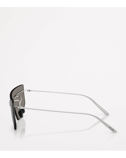 Prada Gray Metal Pr B55S Sunglasses for men