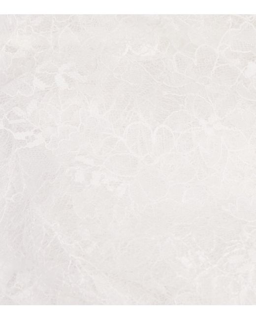 Skims White Ultra Fine Lace Bralette And Shorts Set