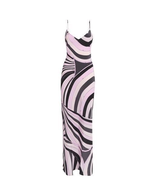 Emilio Pucci White Silk Slip Maxi Dress