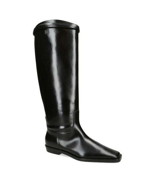 Totême  Black Leather Riding Boots