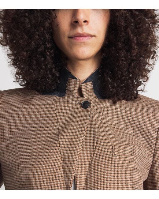 ME+EM Brown Slim Cropped Blazer
