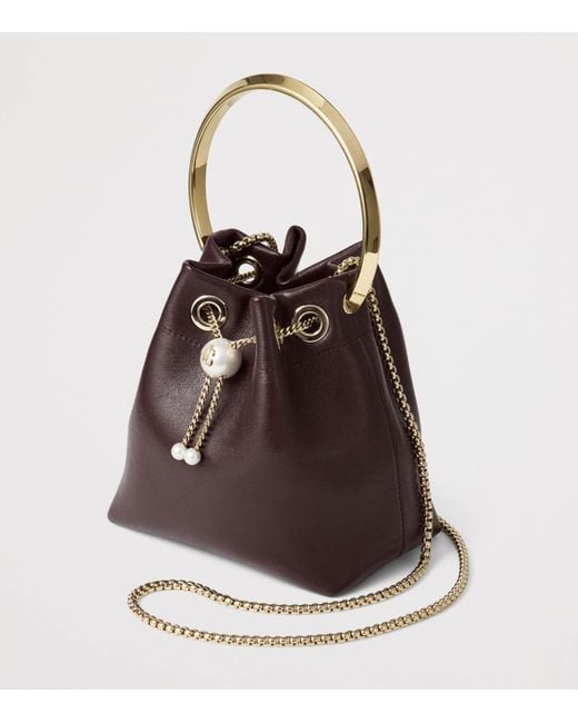 Jimmy Choo Brown Leather Bon Bon Top-Handle Bag