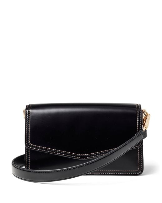 Aspinal Black Leather Eliza Clutch Bag