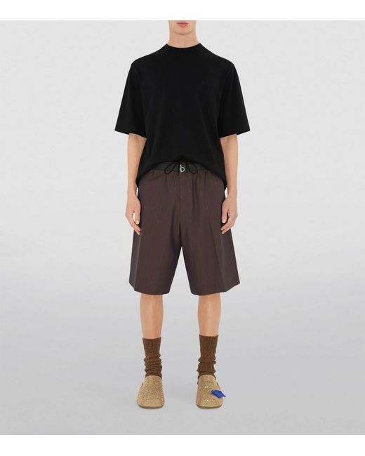Burberry Brown Wool Tailored Shorts for men