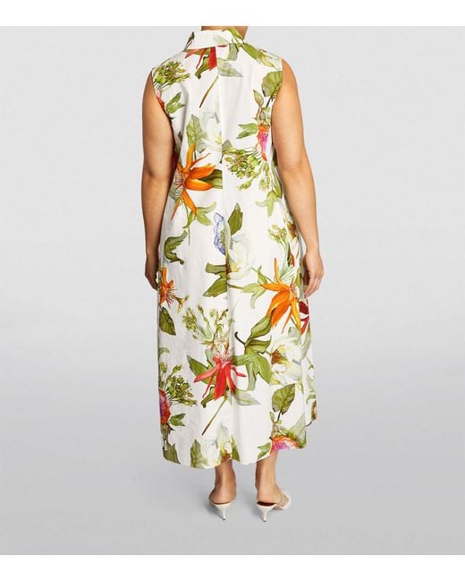 Marina Rinaldi Metallic Floral Print Maxi Dress