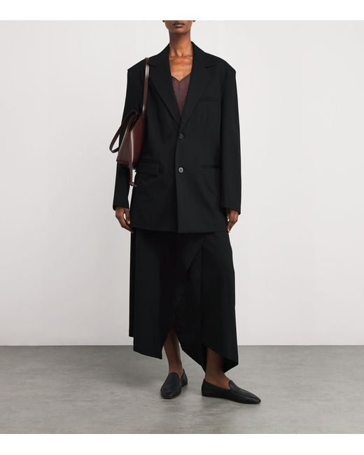 Issey Miyake Black Cotton-Blend Simple Ensemble Blazer