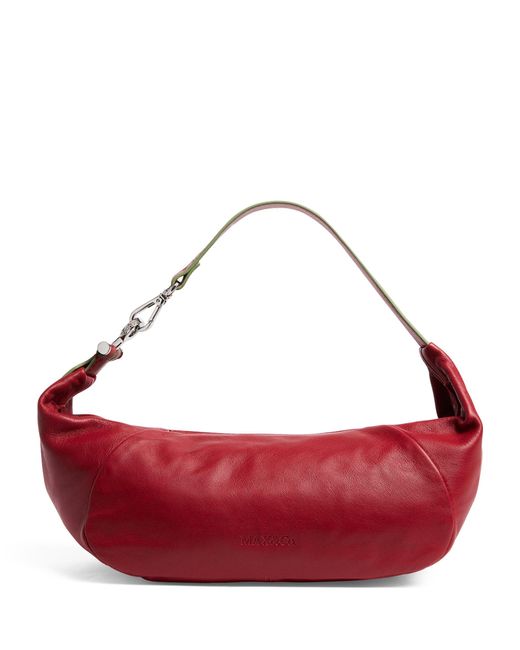 MAX&Co. Red Nappa Leather Hug Bag