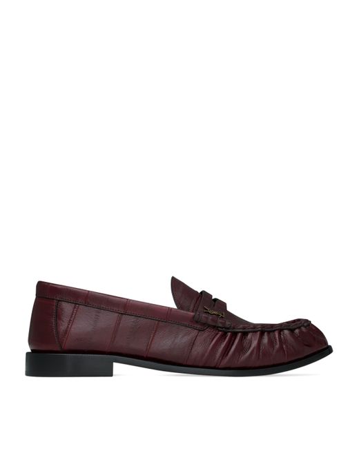 Saint Laurent Brown Leather Le Loafers for men