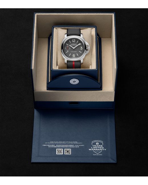 Panerai Gray Stainless Steel Luminor Tre Giorni Luna Rossa Watch for men