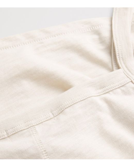 Rag & Bone White Cotton Square Neck The Slub Tank Top