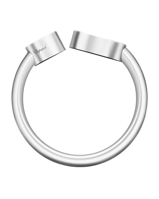 Chopard Metallic And Diamond Happy Hearts Ring